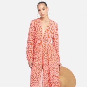 Bebe Deep V Maxi/ Romper Size XS NWT